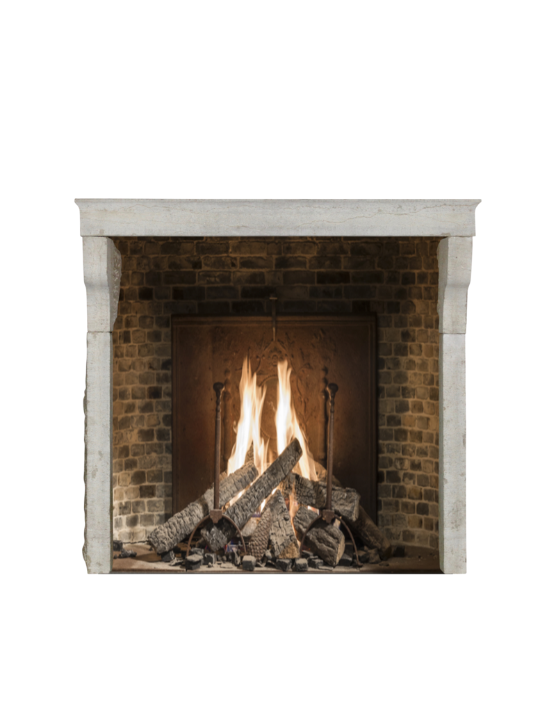 French High Rustic Fireplace Surround