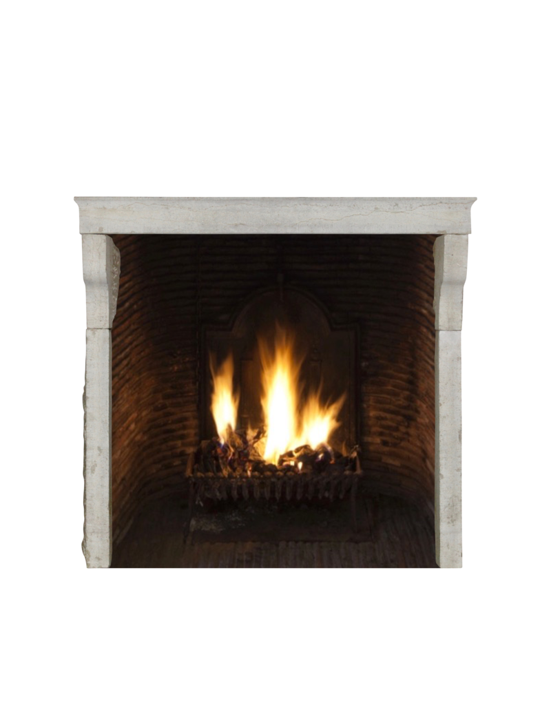 French High Rustic Fireplace Surround