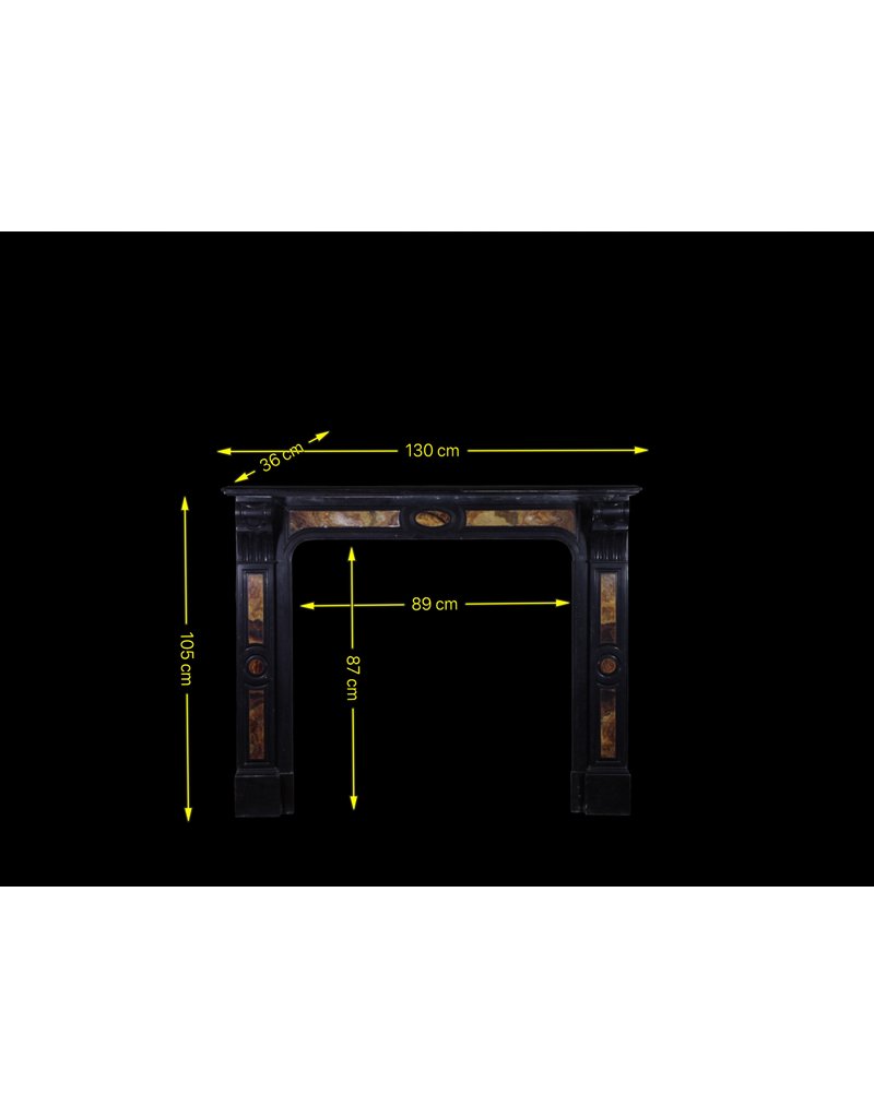 Black Belgian Marble Decorative Fireplace Surround