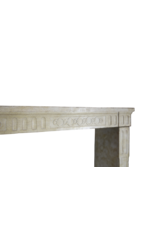 French Limestone Elegant Fireplace Surround