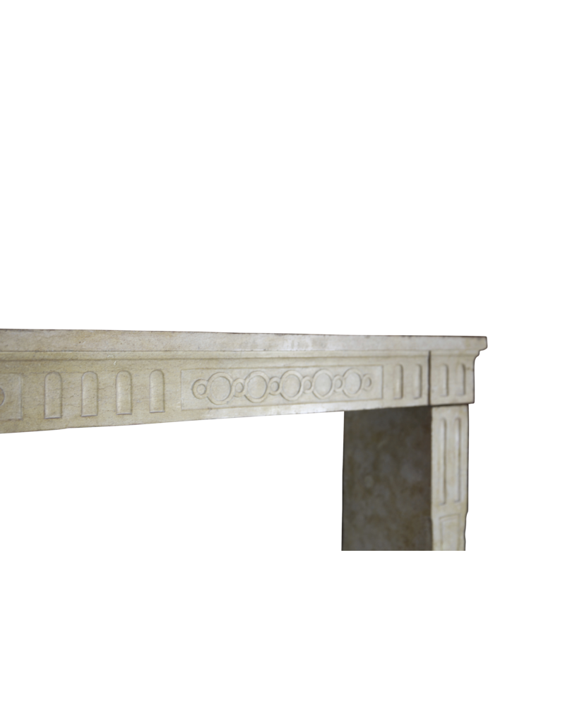 French Limestone Elegant Fireplace Surround