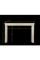 French Limestone Elegant Fireplace Surround