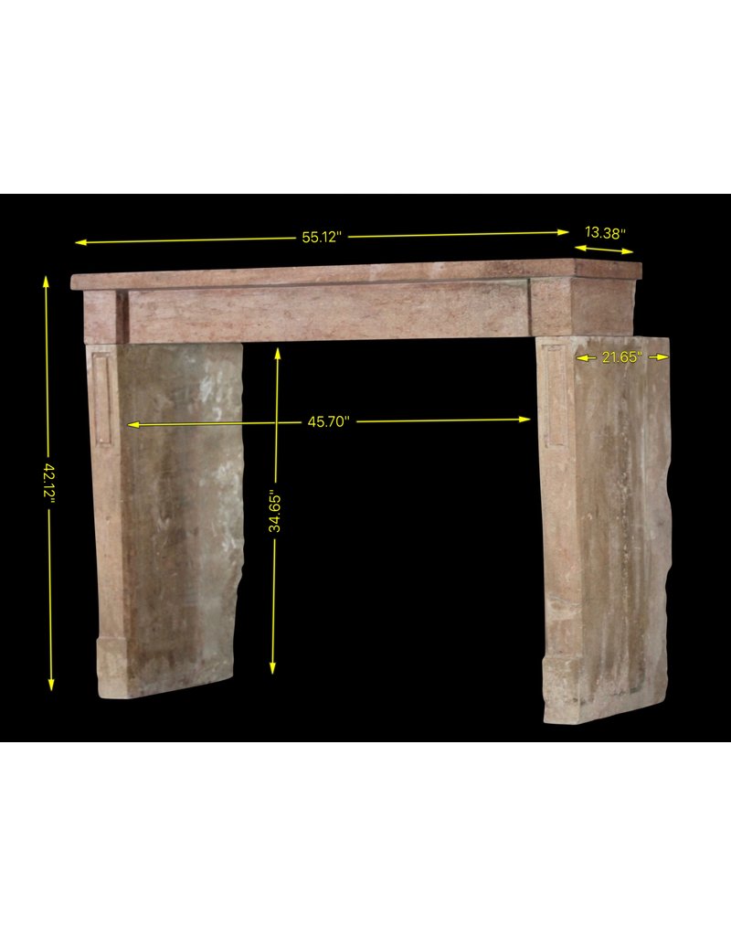 Rústicos Antiguos Renegerado Piedra Caliza Chimenea