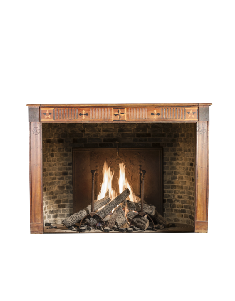 French Country Wooden Fireplace Mantle