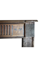 Maison Leon Van den Bogaert Antike rustikale Kaminverkleidung aus Holz