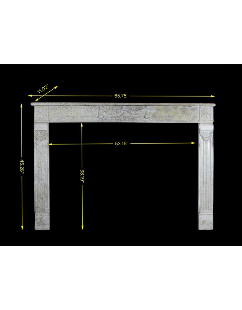 18Th Century Fine French Fireplace In Marble