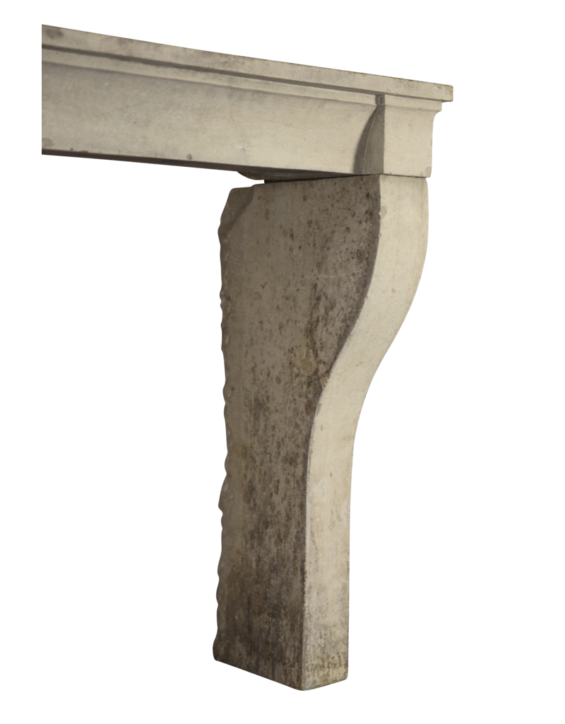 French Limestone Elegant Fireplace Surround