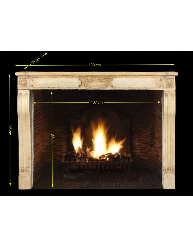 Fine Louis XVI Style Vintage Fireplace Surround