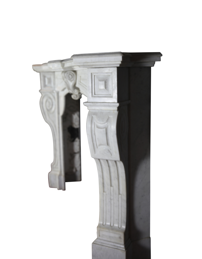 Maison Leon Van den Bogaert Cheminée ornementale en marbre blanc — cheminée de Belgique