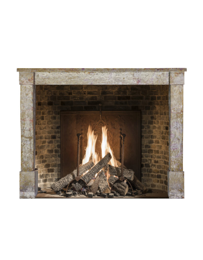 French Rustic Hard Limestone Fireplace Surround