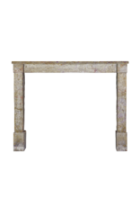 Maison Leon Van den Bogaert French Rustic Hard Limestone Fireplace Surround