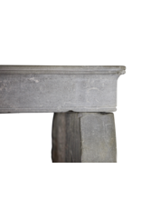 Small Grey French Antique Fireplace Surround