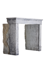 Rustic French Limestone Fireplace Mantle