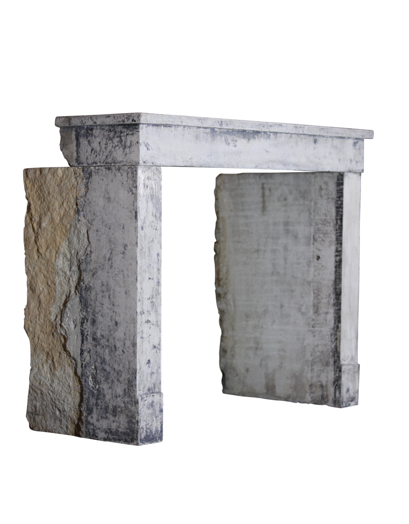 Rustic French Limestone Fireplace Mantle