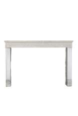 Timeless French Rustic Classic Limestone Fireplace Surround Greek Key