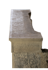 Timeless French Rustic Classic Limestone Fireplace Surround Greek Key