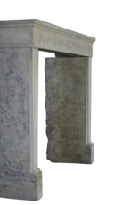 Timeless French Rustic Classic Limestone Fireplace Surround Greek Key
