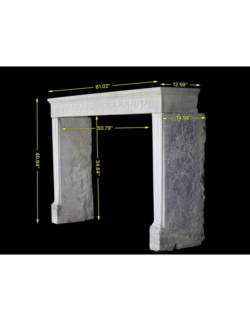 French Country Limestone Fireplace Mantle