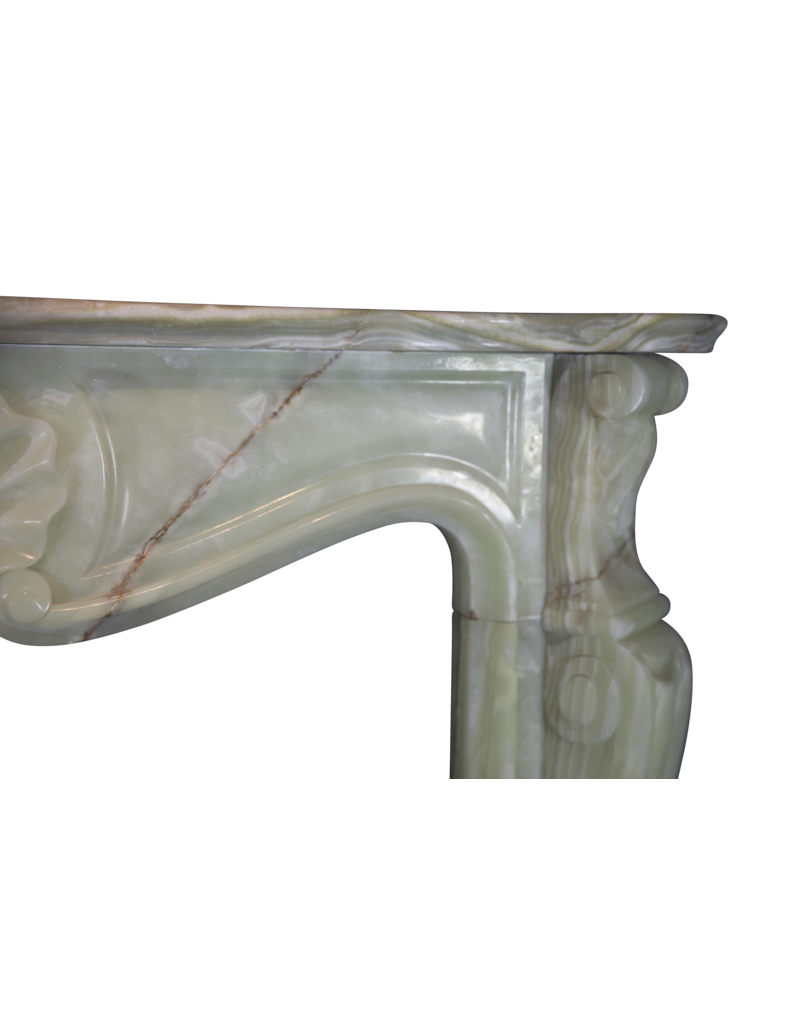 Green Onyx Classic Fireplace Mantle