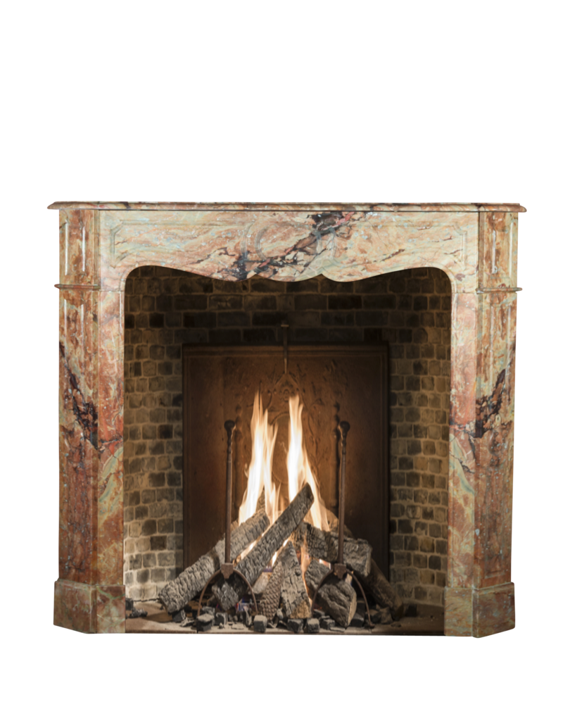 French Pompadour Style Fireplace Mantle