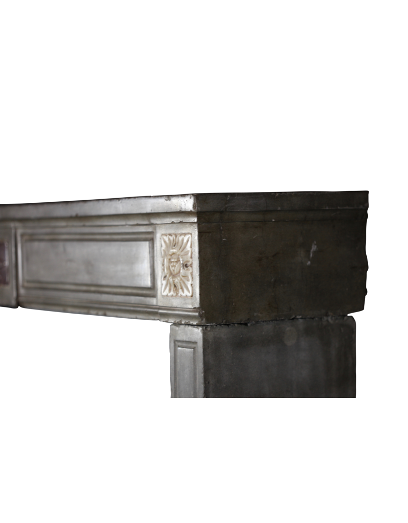 French Burgundy Antique Fireplace Mantle