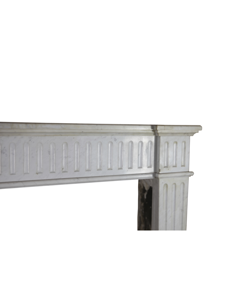 Maison Leon Van den Bogaert Vintage-Kaminmaske aus Carrara-Marmor