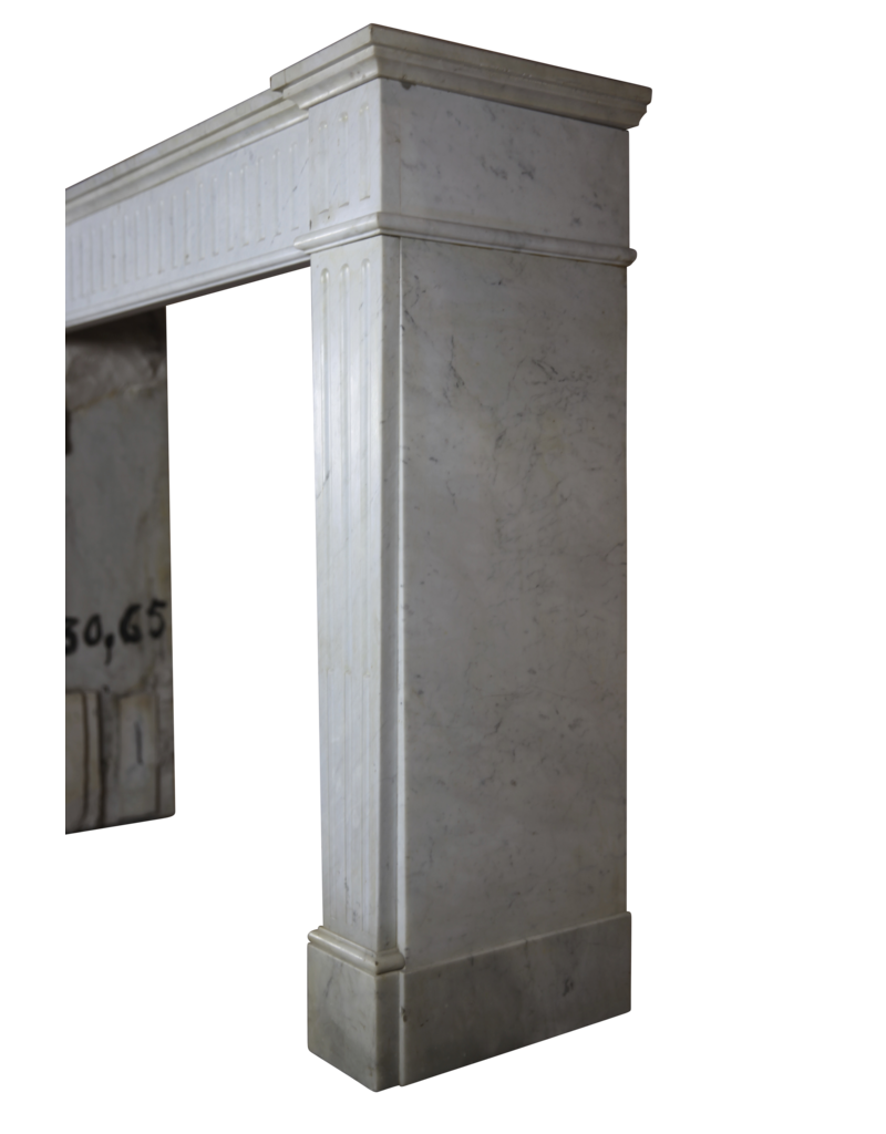 Maison Leon Van den Bogaert Vintage-Kaminmaske aus Carrara-Marmor
