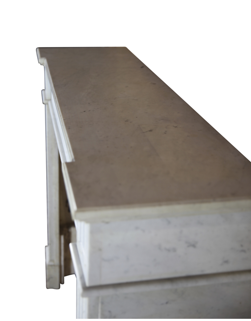 Maison Leon Van den Bogaert Vintage-Kaminmaske aus Carrara-Marmor