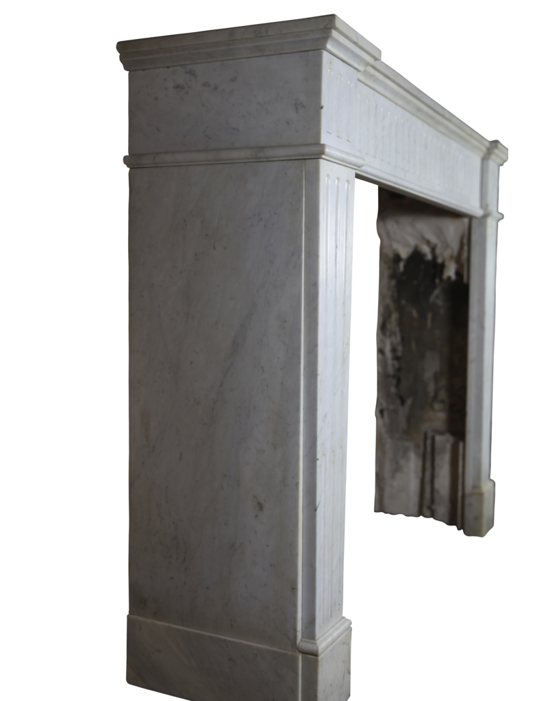 Maison Leon Van den Bogaert Vintage-Kaminmaske aus Carrara-Marmor