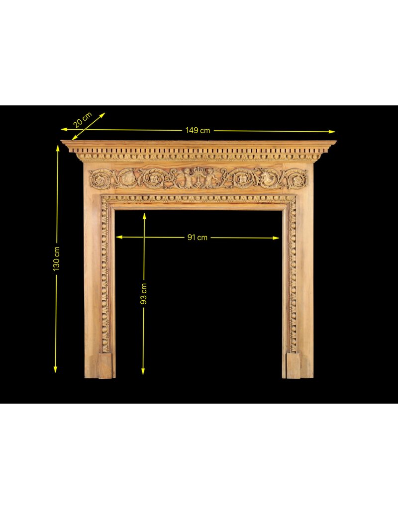 Georgian Style Pine Fireplace Surround