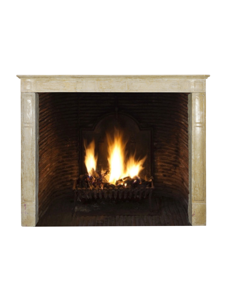 French Timeless Fireplace Surround In Limestone