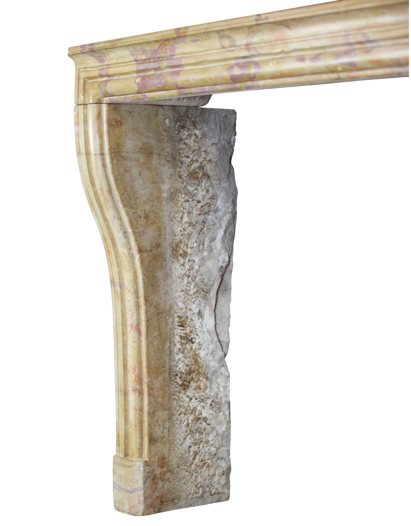 French Country Limestone Antique Fireplace Surround