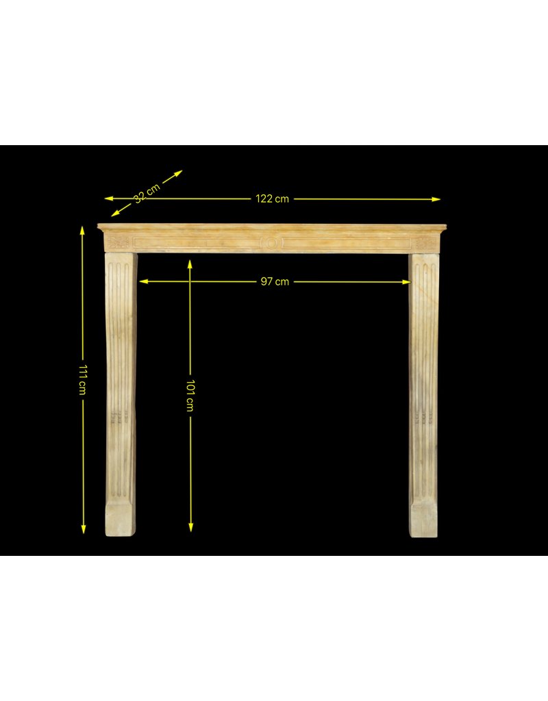 LXVI Style French Limestone Fireplace Surround