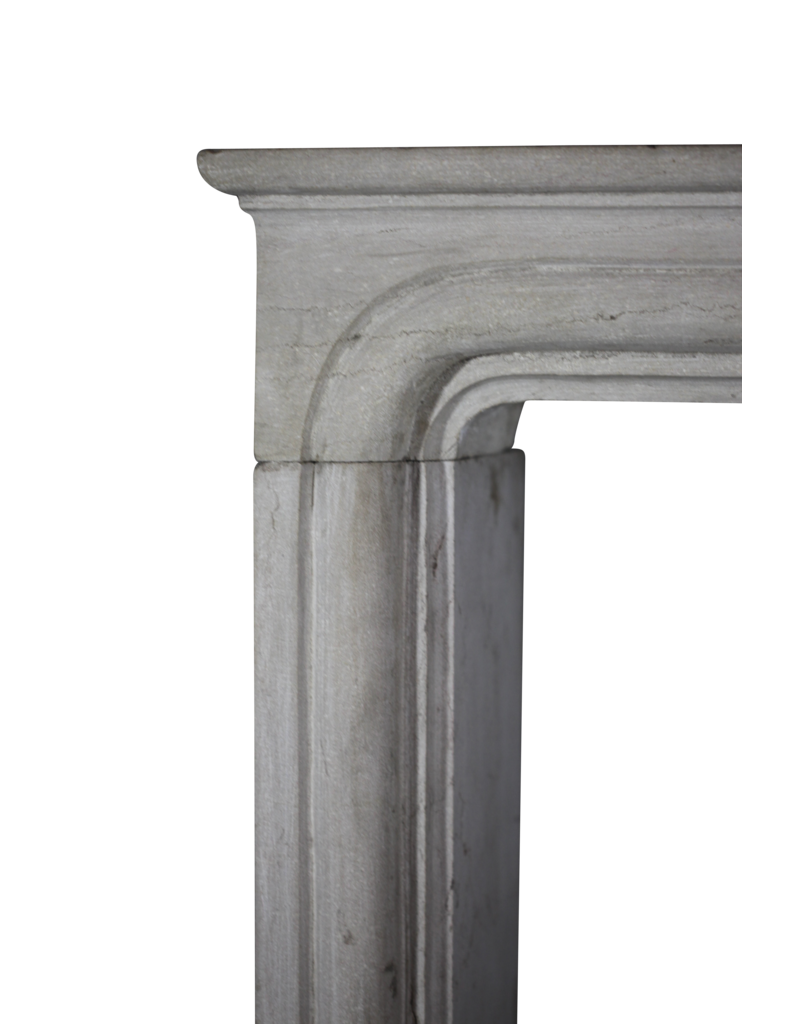 Square Firebox Limestone Antique Fireplace Surround