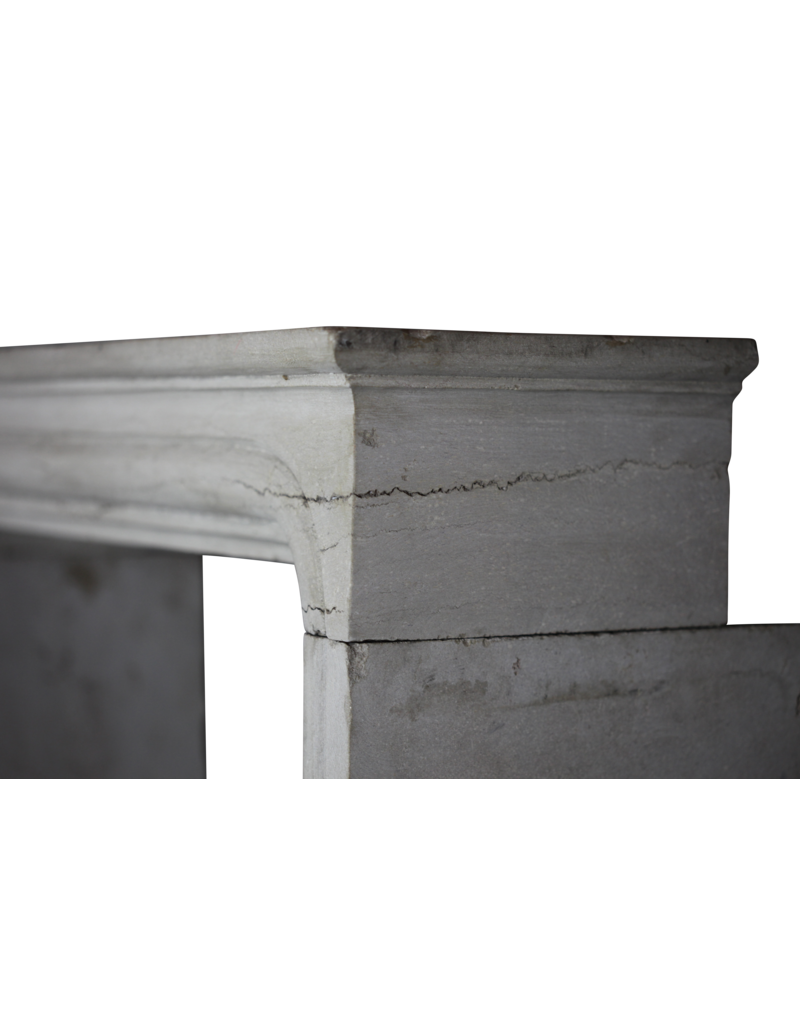 Square Firebox Limestone Antique Fireplace Surround