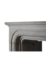 Square Firebox Limestone Antique Fireplace Surround