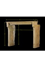 Honey Color French Limestone Reclaimed Fireplace Surround