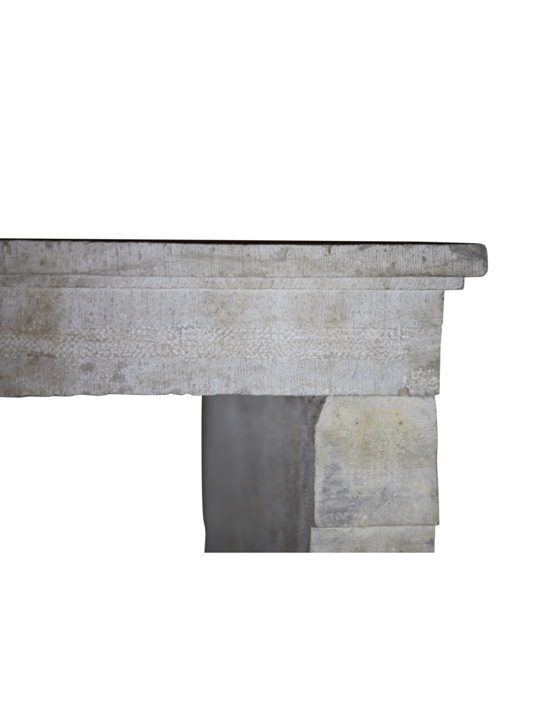 French Country Limestone Fireplace Mantel