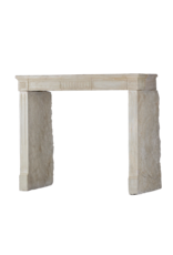 18Th Century Fine French Fireplace In Limestone