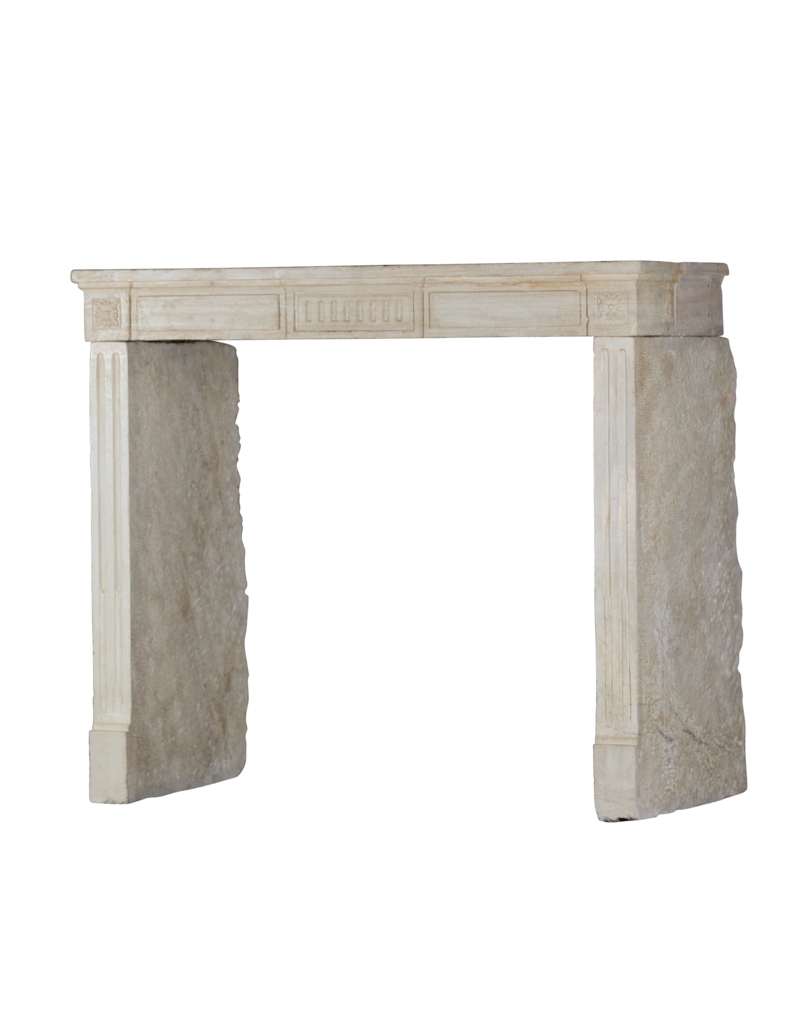 18Th Century Fine French Fireplace In Limestone