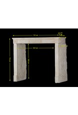 18Th Century Fine French Fireplace In Limestone