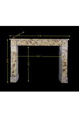 Louis Philippe Vintage Fireplace Surround In Brêche Marble