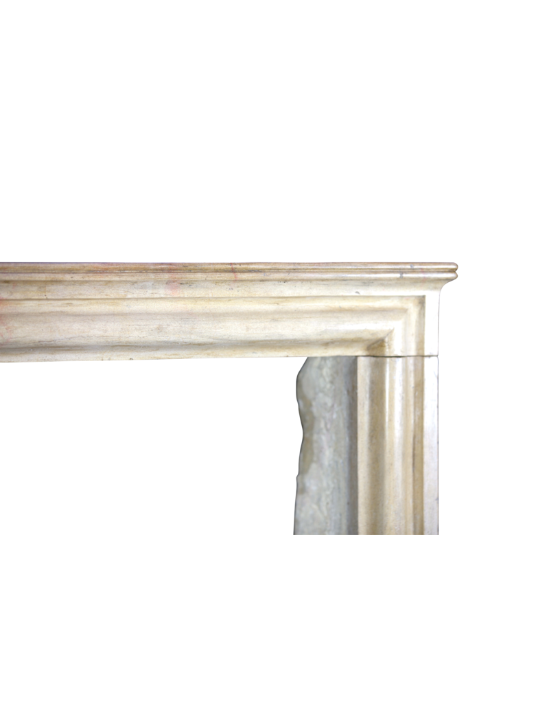 French LXIV Style Vintage Limestone Fireplace Surround