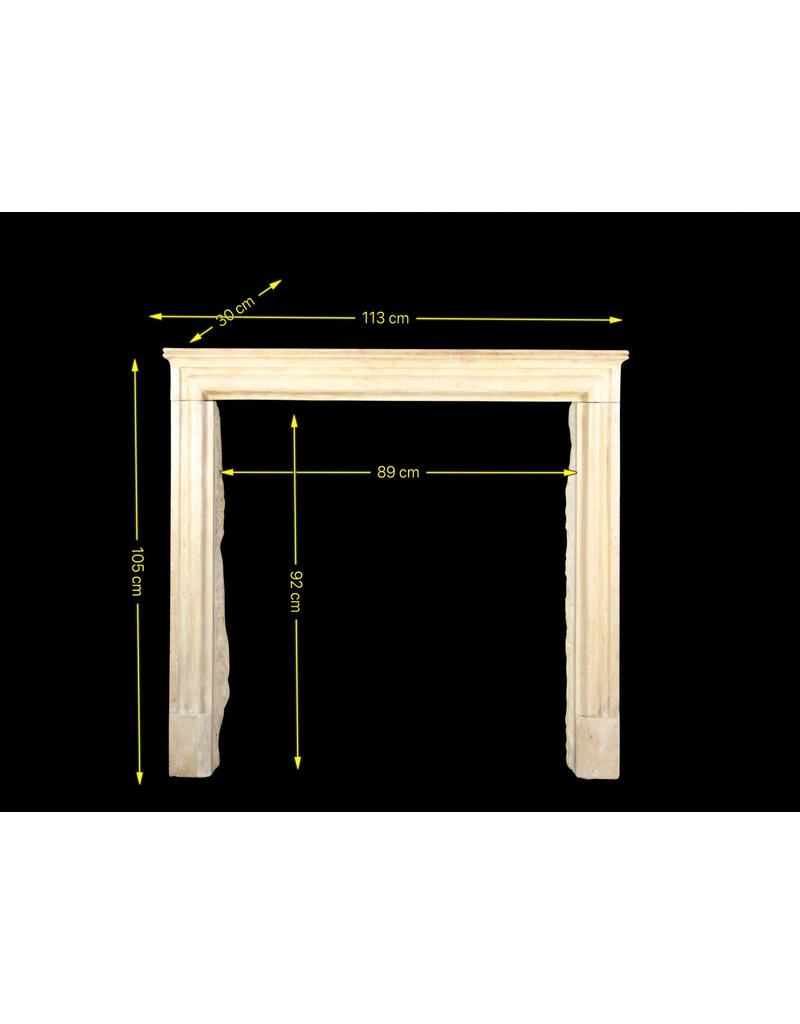 French LXIV Style Vintage Limestone Fireplace Surround