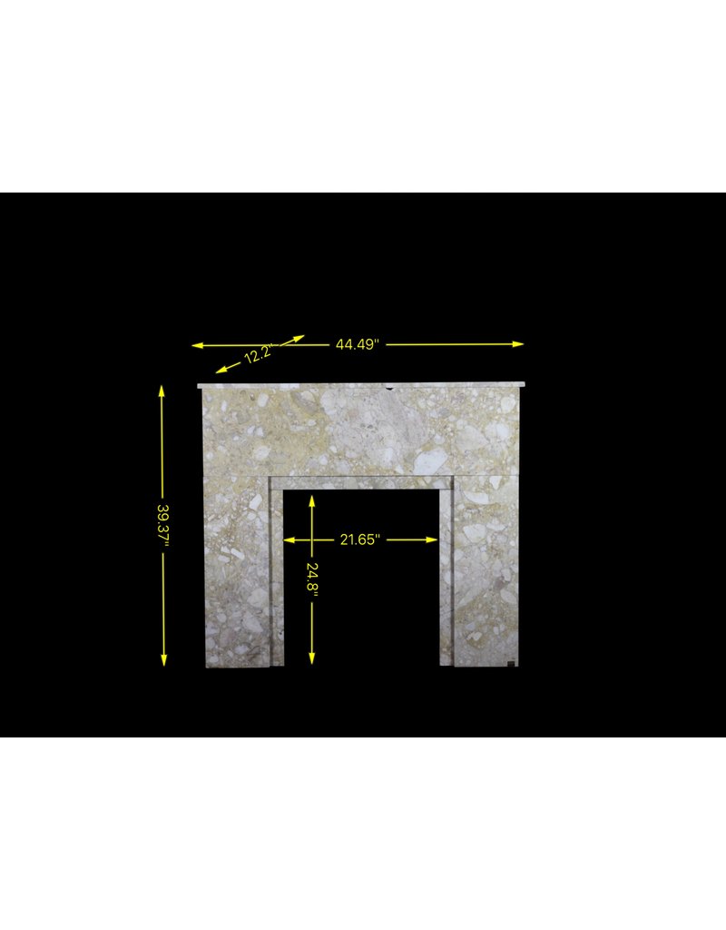Maison Leon Van den Bogaert Art Deco Fireplace Surround In Brêche Marble