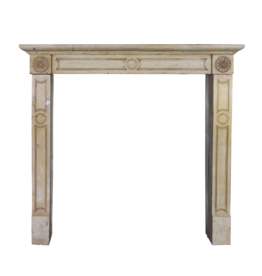 Honey Color French Limestone Vintage Fireplace Surround