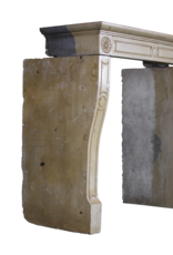 Honey Color French Limestone Vintage Fireplace Surround