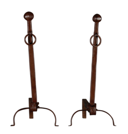 Maison Leon Van den Bogaert Vintage Paar Feuerhunde