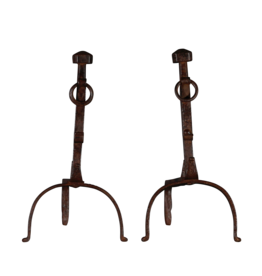 Maison Leon Van den Bogaert Vintage Paar Vuurbokken