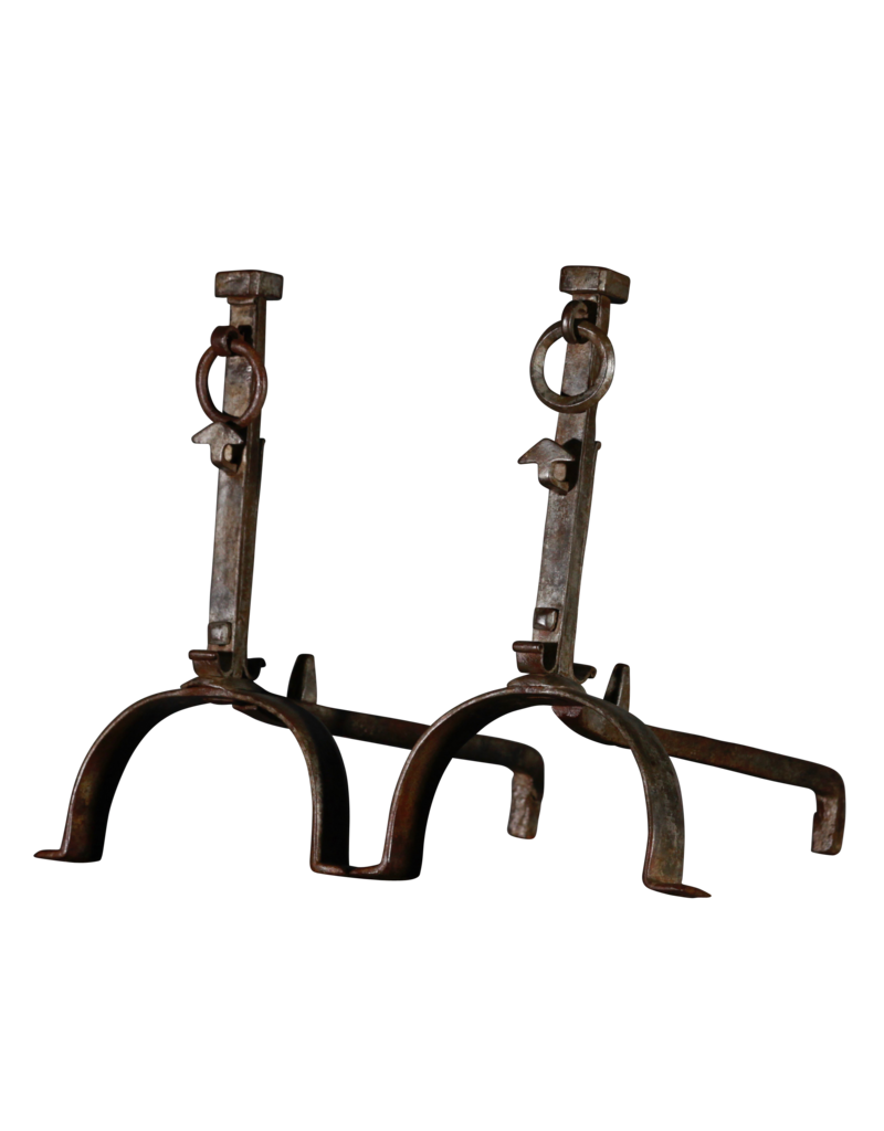 17Th Century Pair Of Antique French Firedogs